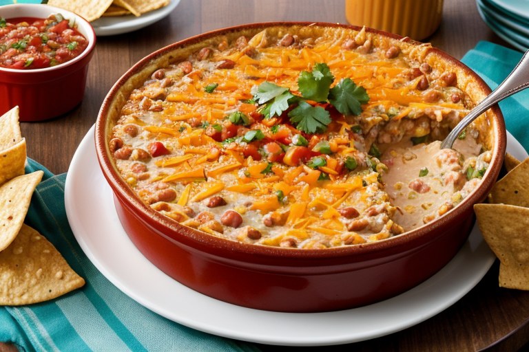 Cheesy Chicken Taco Dip