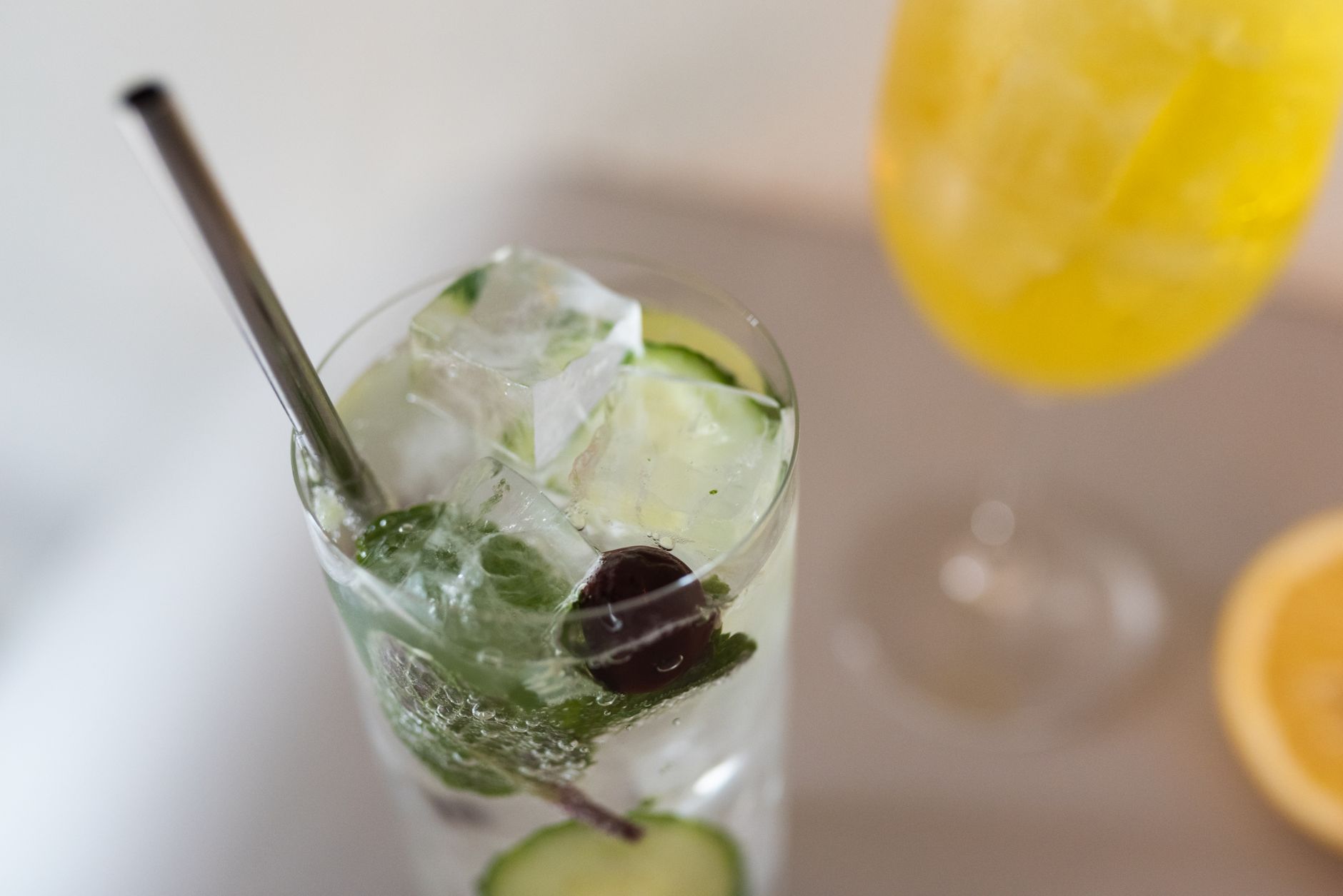 Gooseberry & mint lemonade
