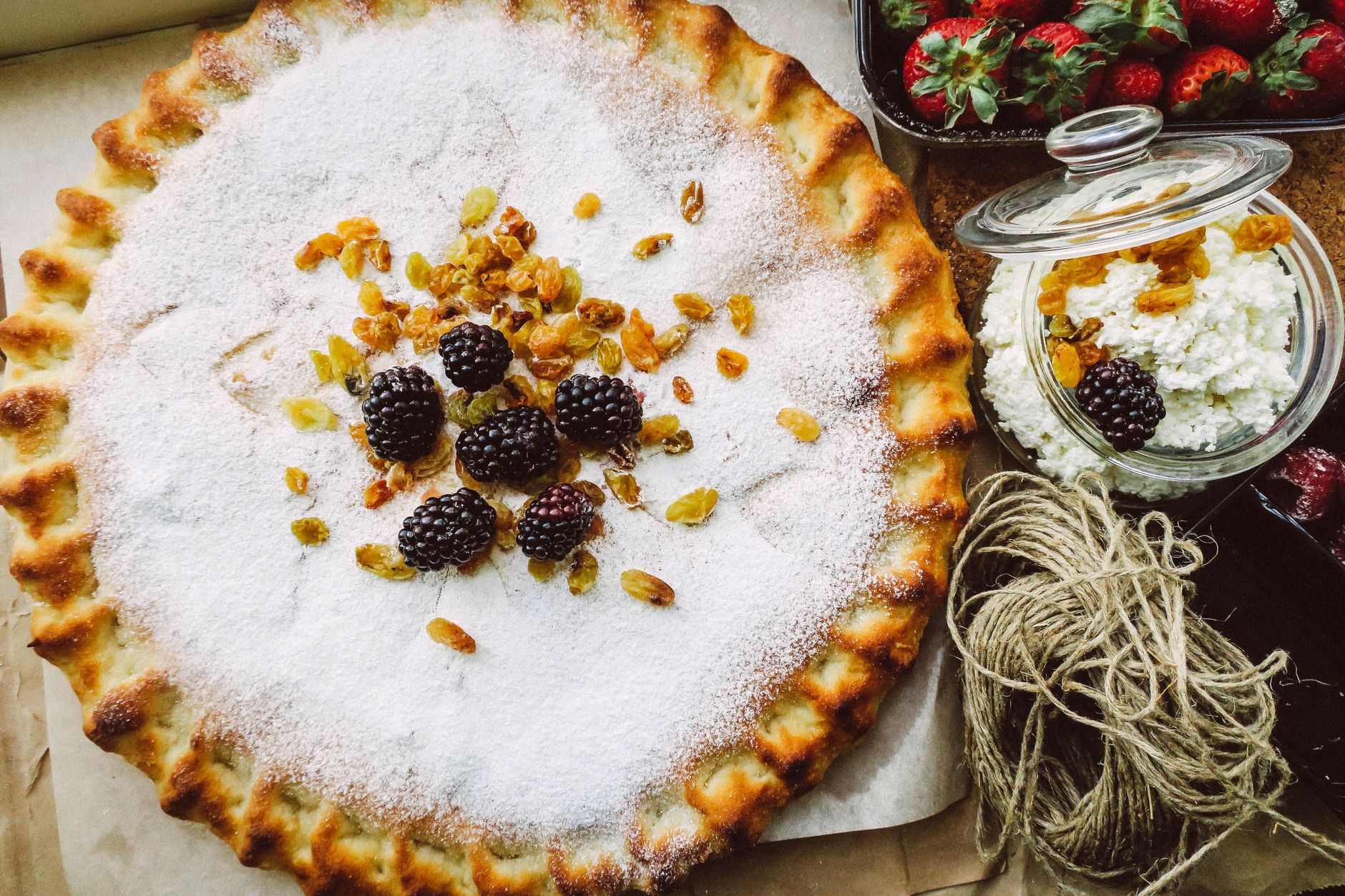 Huckleberry Cheese Pie