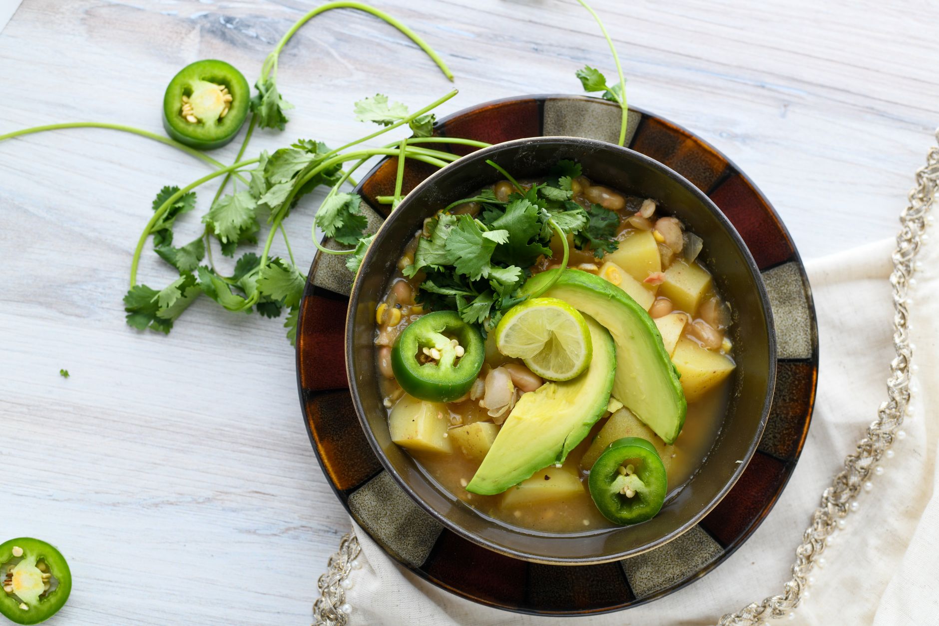 Southwestern Chicken Barley Soup