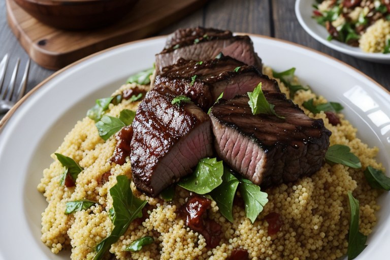 Hot harissa lamb with couscous