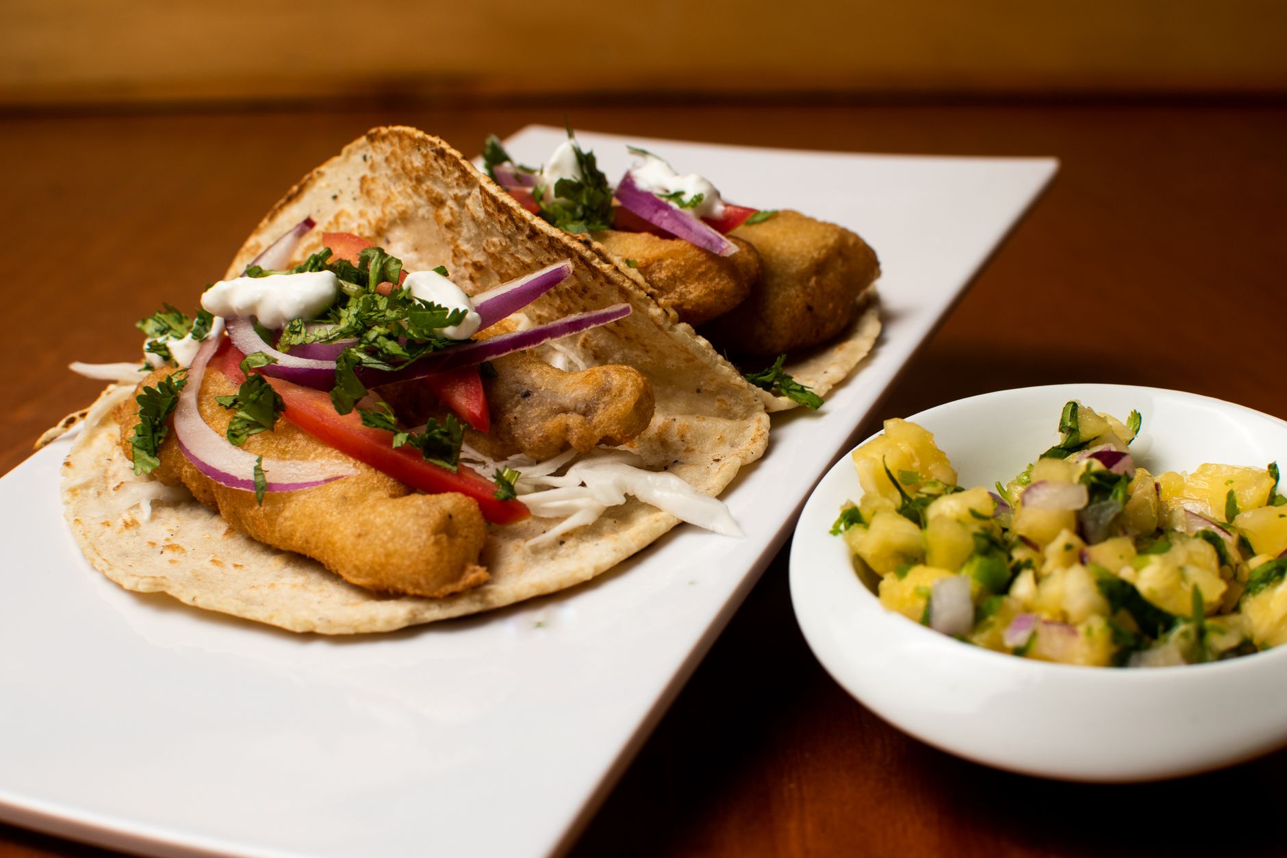 Easy Fish Tacos with Cumin Lime Slaw