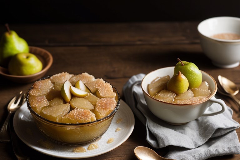 Ginger-Lime Pear Cobbler