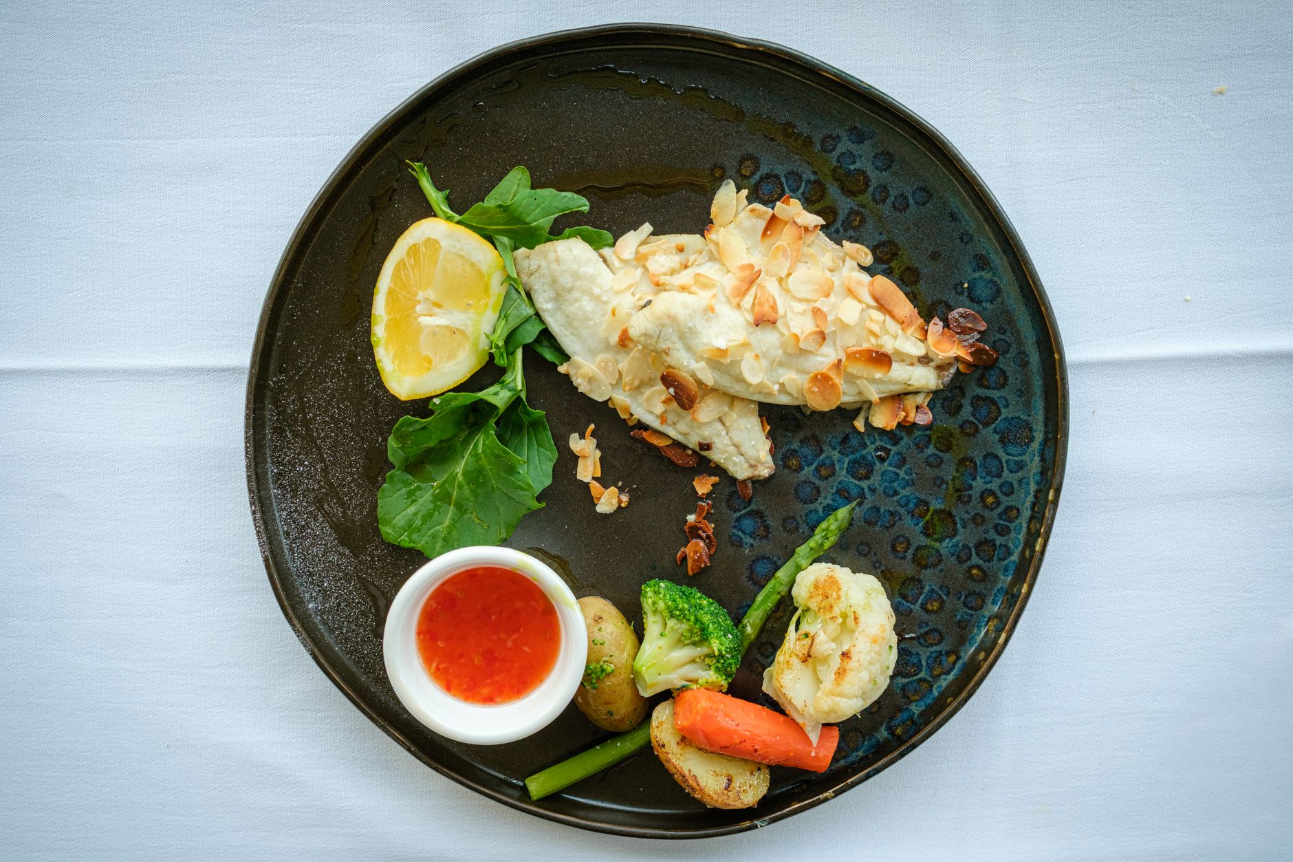 Fish with Crabmeat Topping