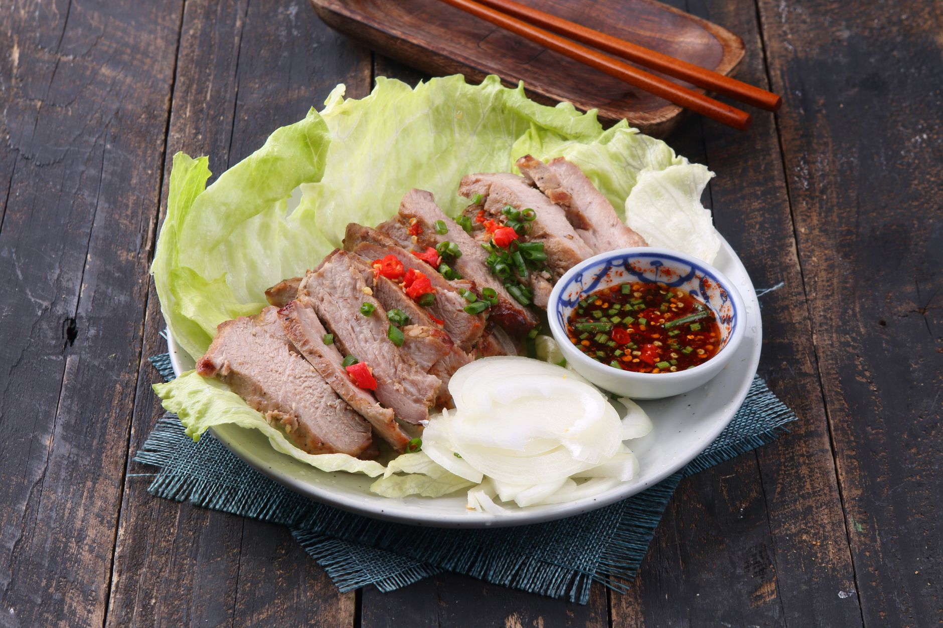 Luau Pork Lettuce Wraps