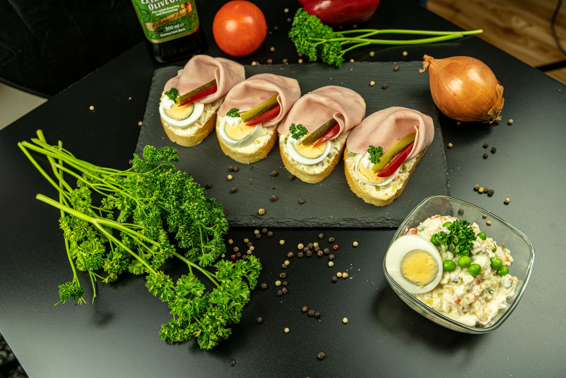Open-Faced Egg Sandwiches