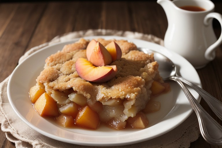 Peach Cobbler for Two