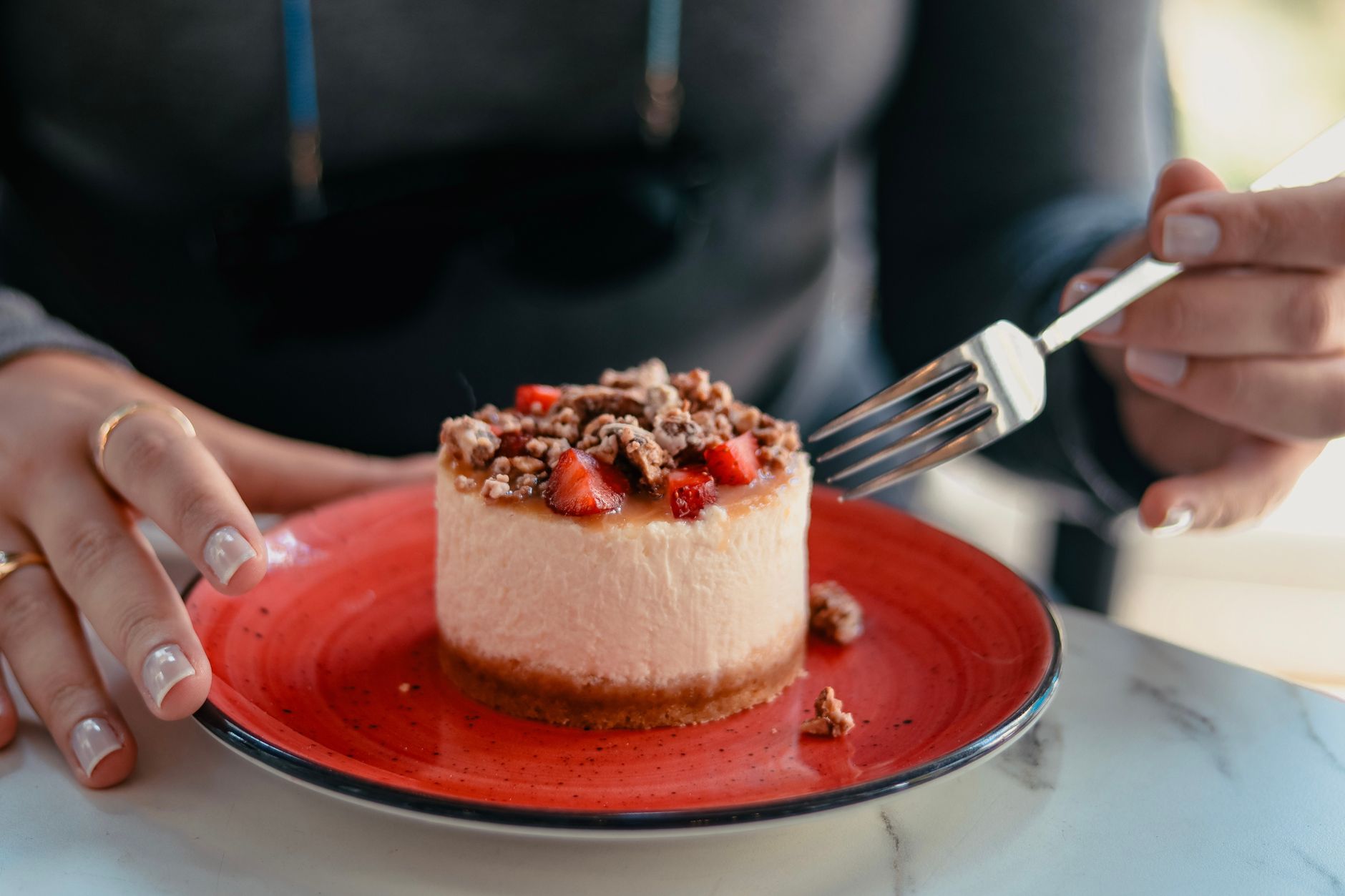Coffee & walnut cheesecake