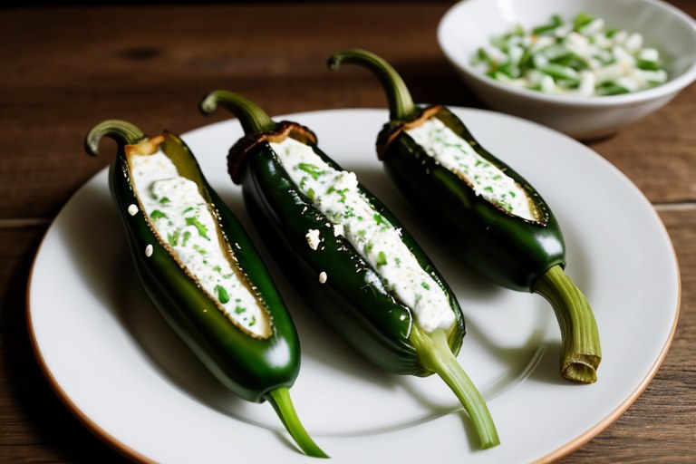 Cheesy Scallion Stuffed Jalapeños