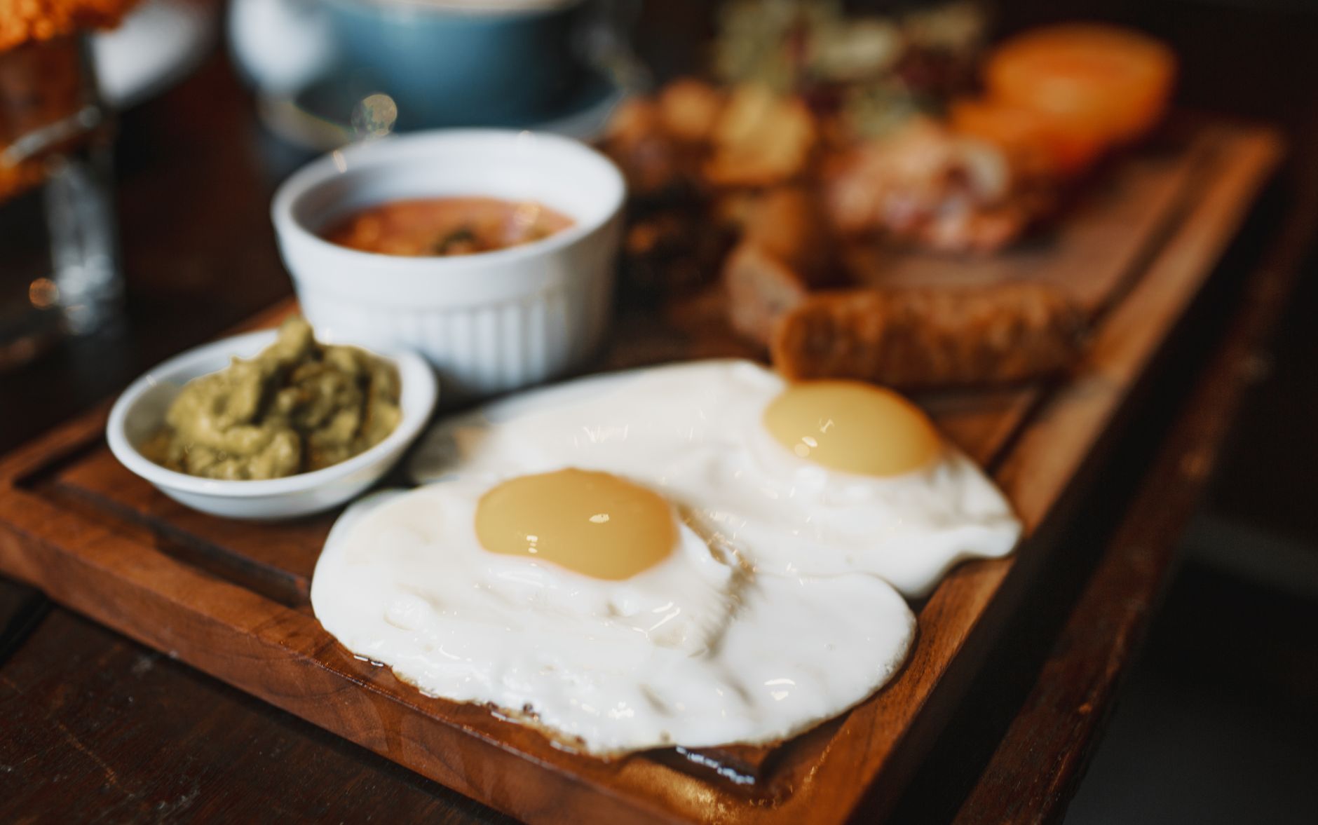 Smoky beans & baked eggs