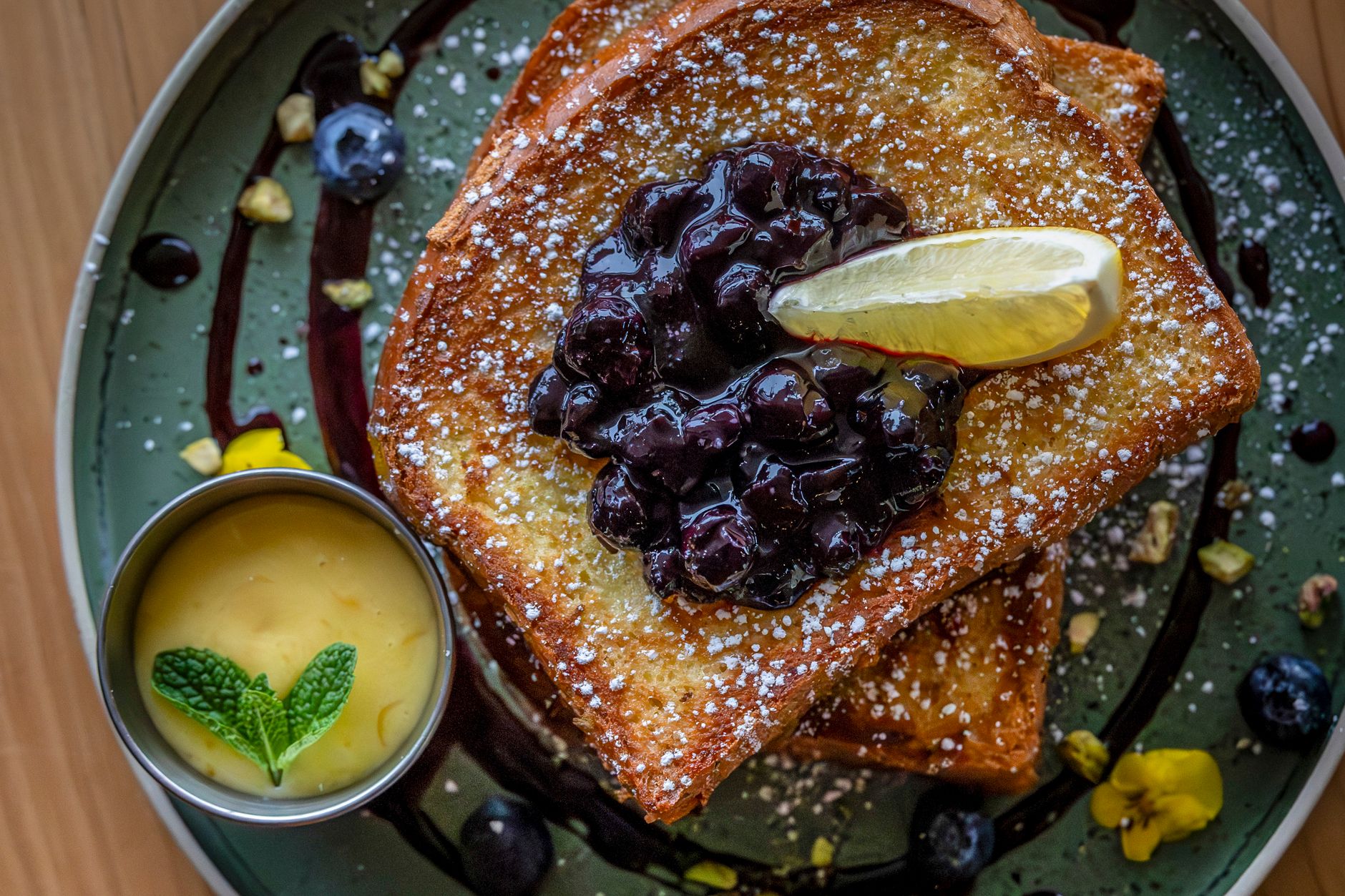 Lemon Blueberry Cornbread Skillet