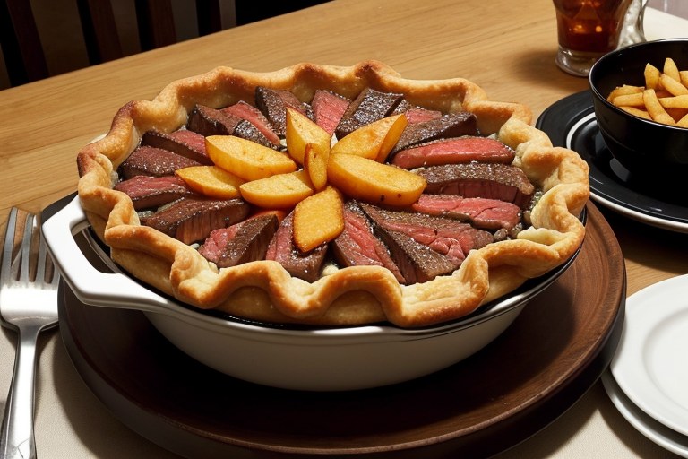 Steak & chips pie