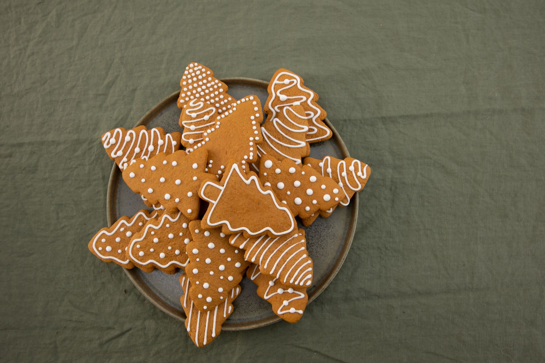 Rosemary Shortbread Christmas Tree Cookies