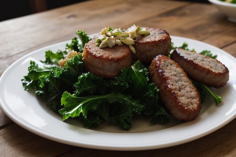 Crispy Sausages and Greens