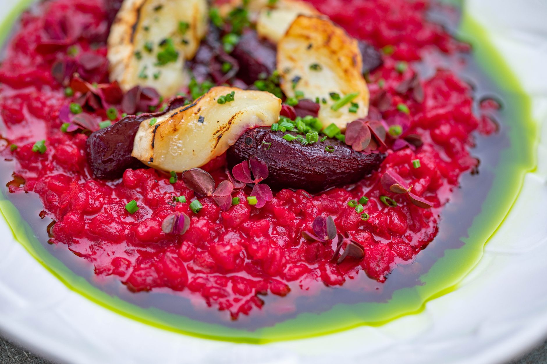 Creamy beetroot risotto