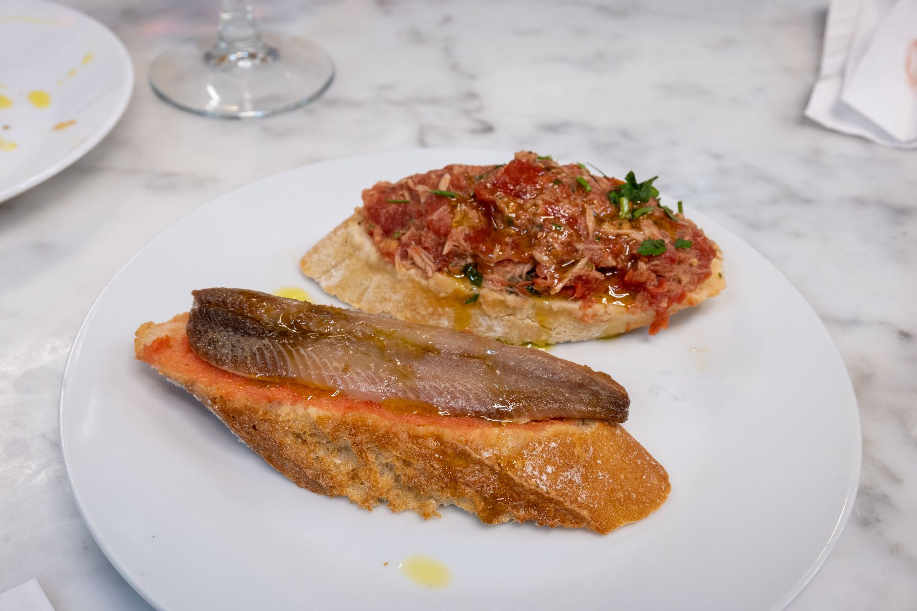 Sardines & tomatoes on toast