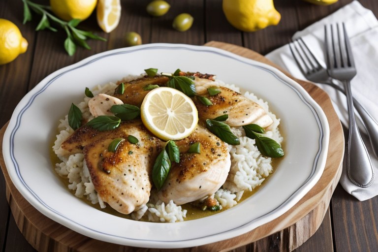 One Pot Lemon Artichoke Chicken and Rice
