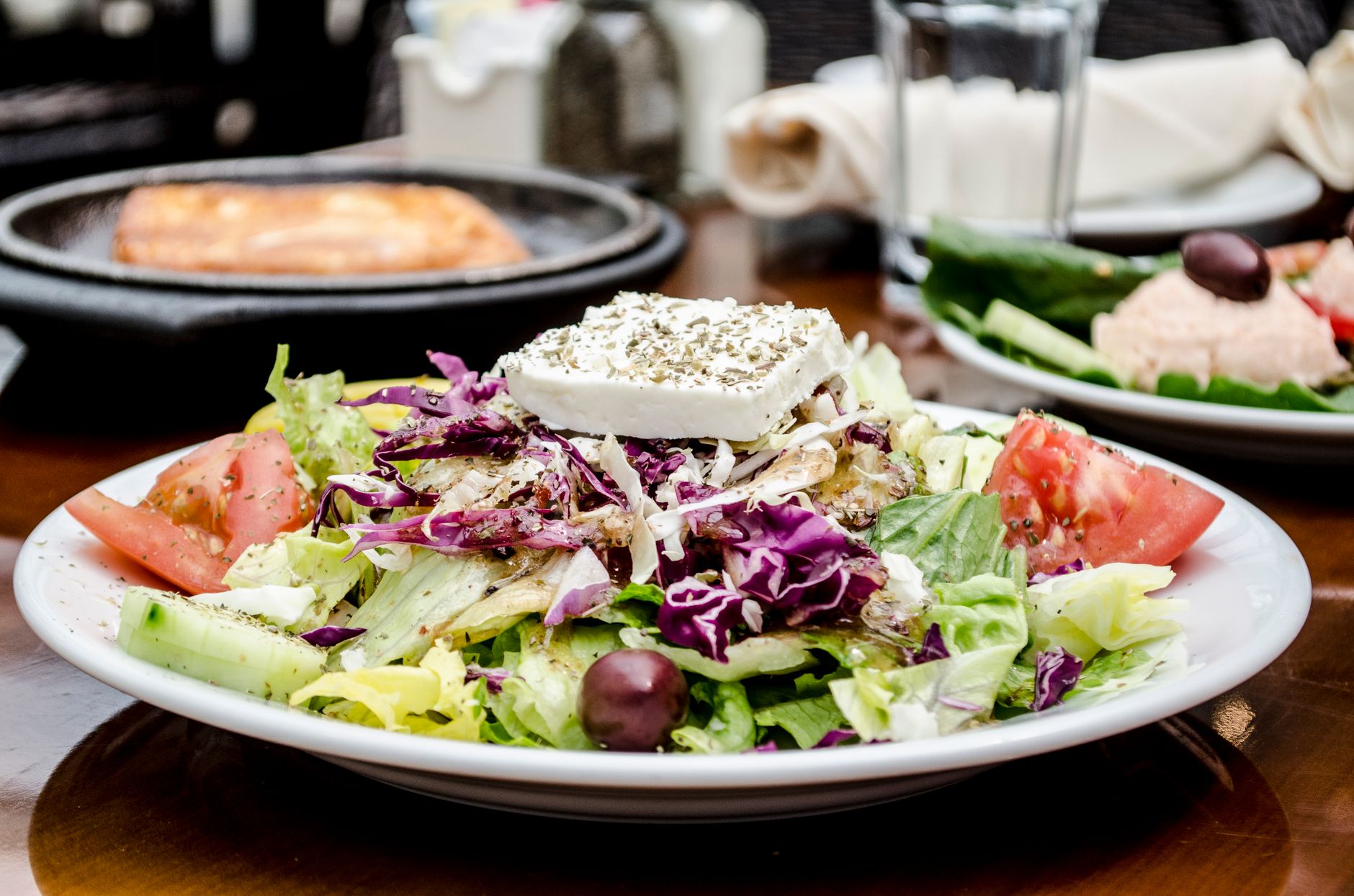 Gyro Salad with Tzatziki Dressing