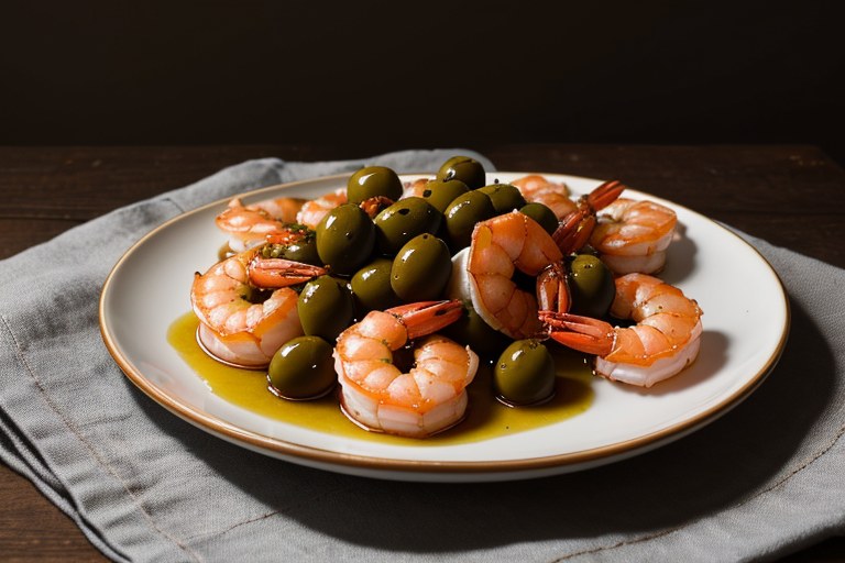 Marinated Shrimp and Olives