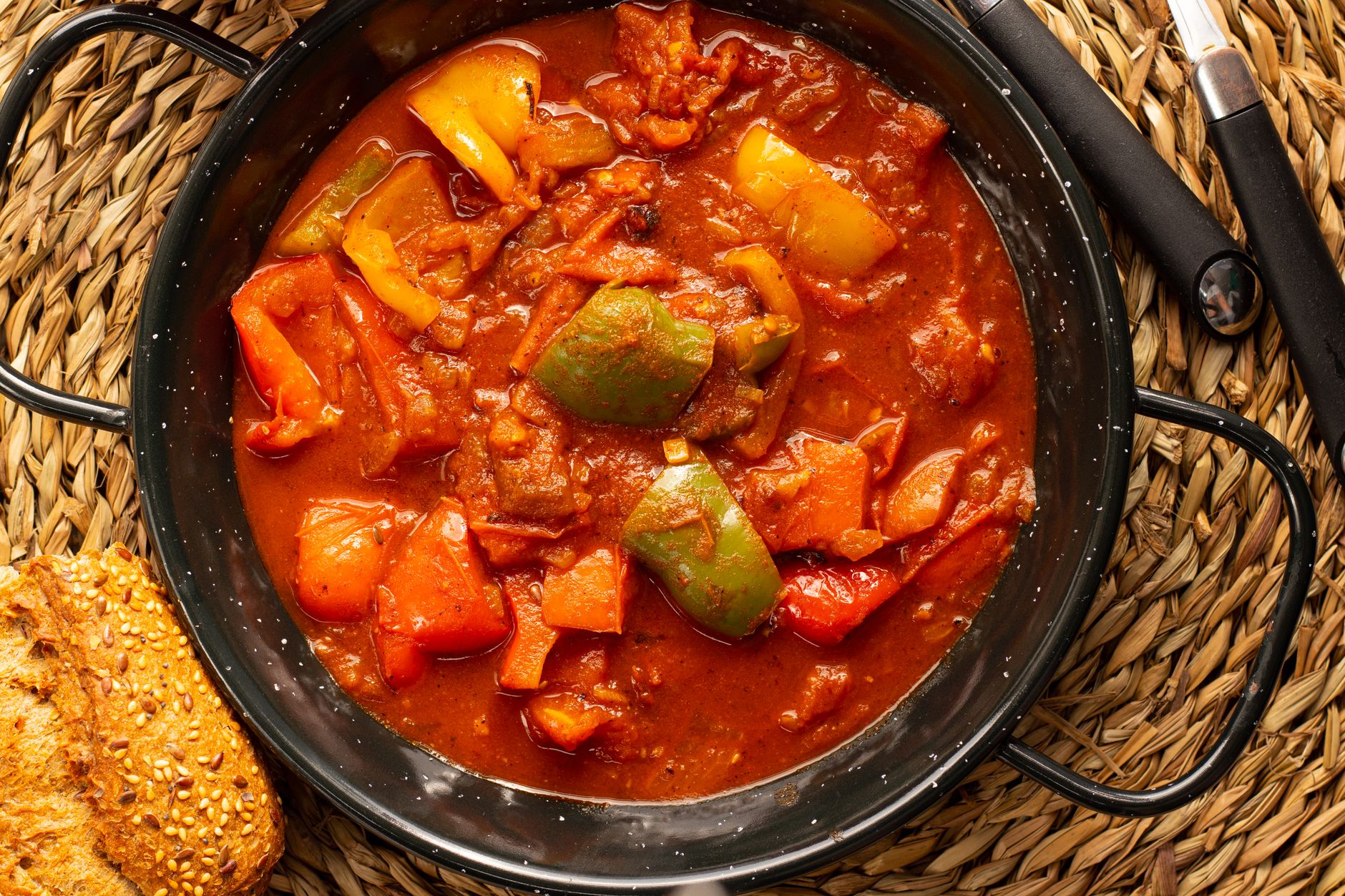 Tomato & harissa stew with cheddar dumplings