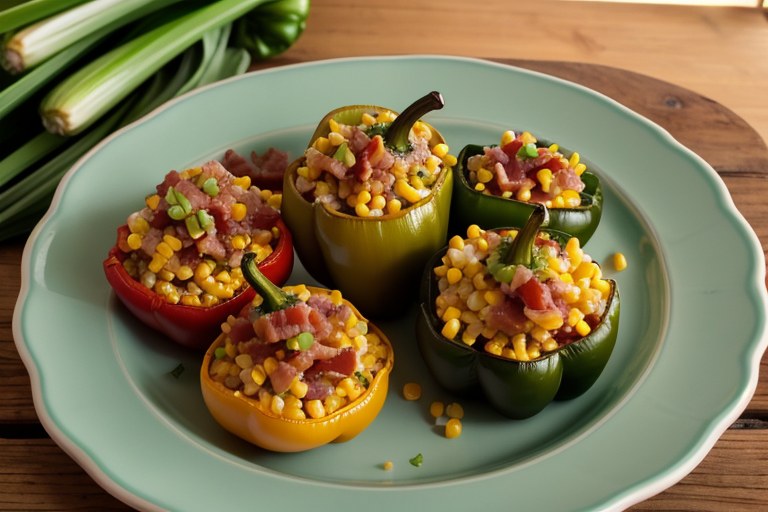 Bacon-Corn Stuffed Peppers