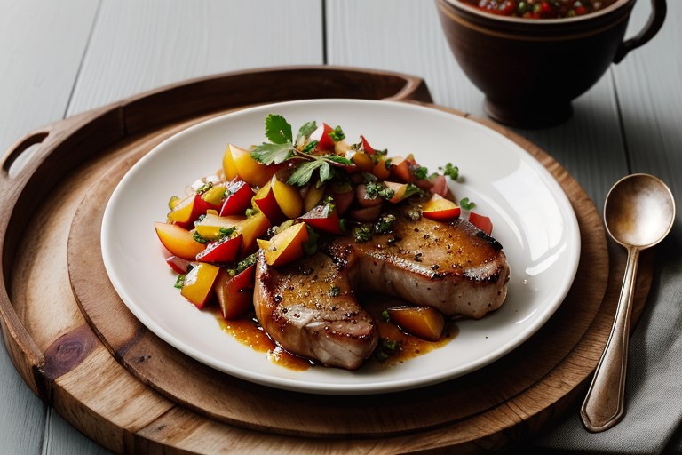 Pork Chops with Nectarine Salsa