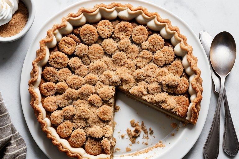 Apple Crumb Tart with Cinnamon Cream