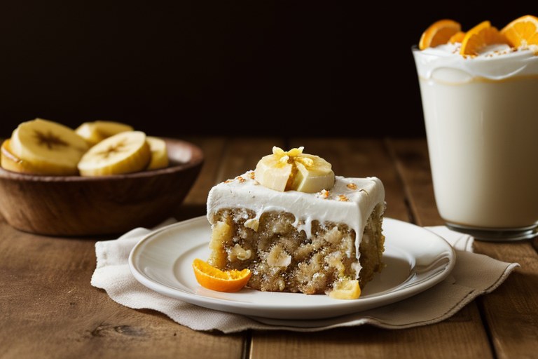 Banana Bars with Orange Frosting
