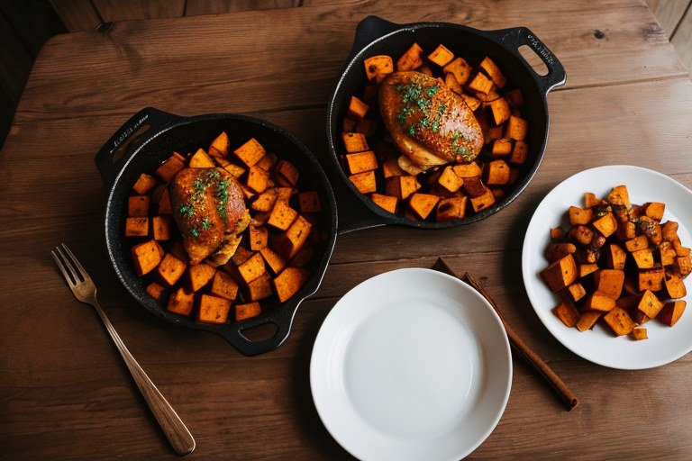 Smoky Chicken and Cinnamon Roasted Sweet Potato Meal Prep