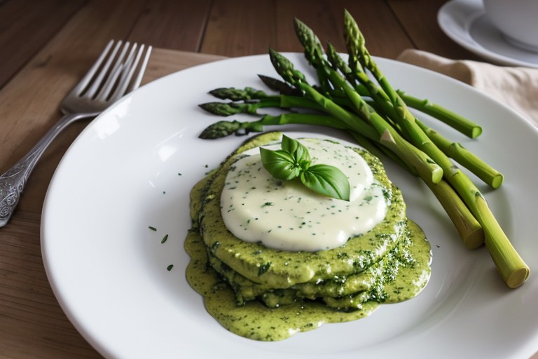Asparagus with Fresh Basil Sauce