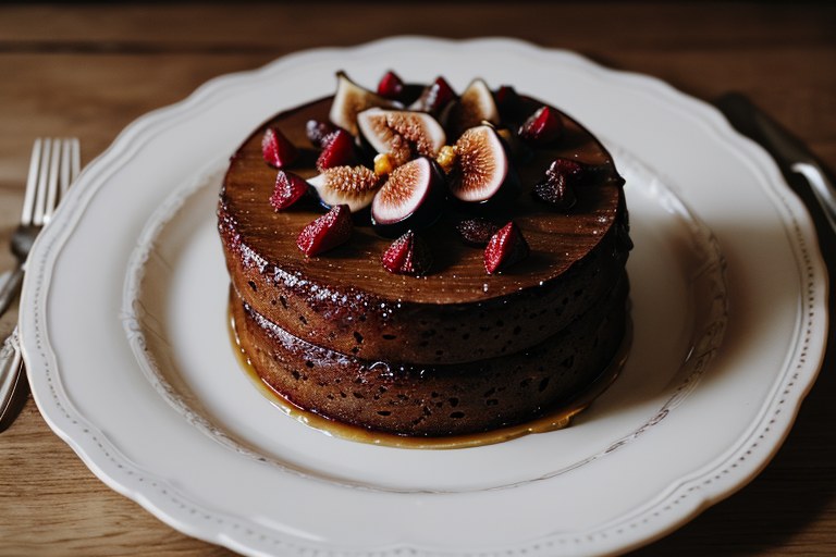 Fig & honey Christmas cake