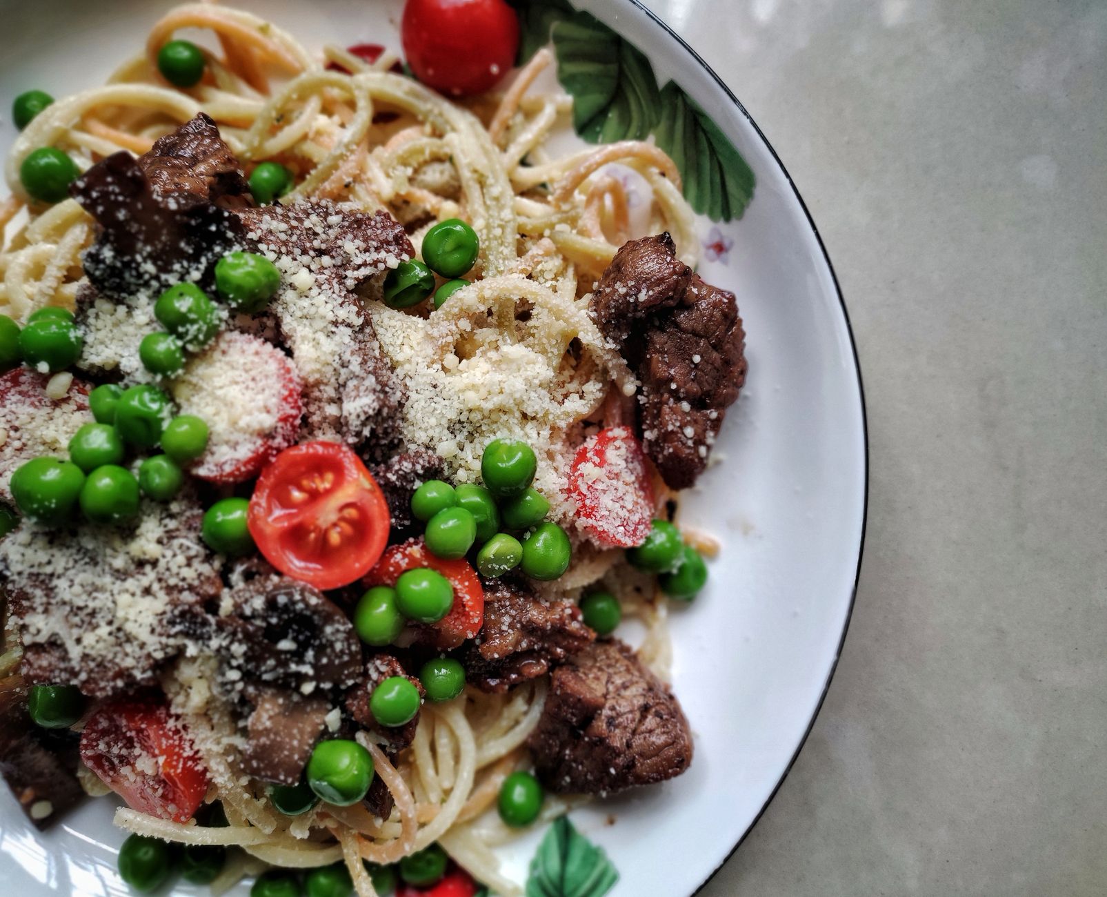 Pasta with Peas and Ham