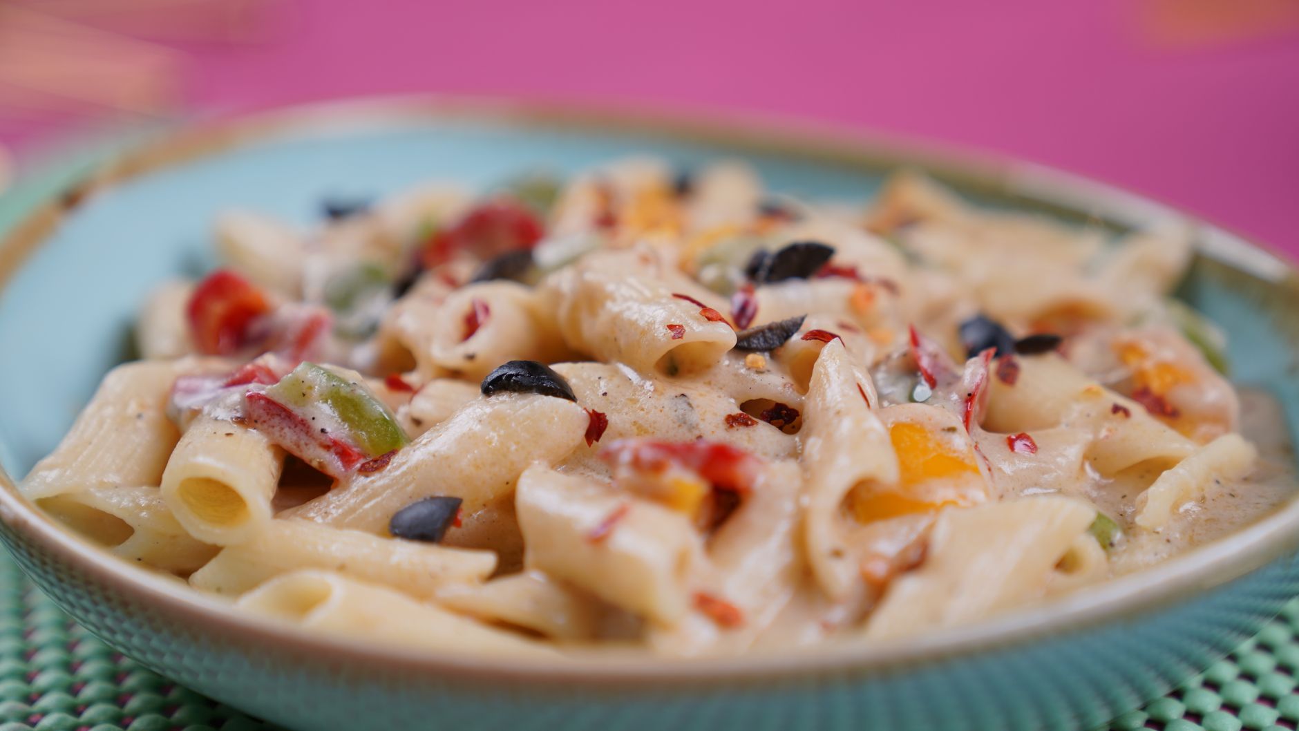 Vegetable Alfredo Pasta Bake
