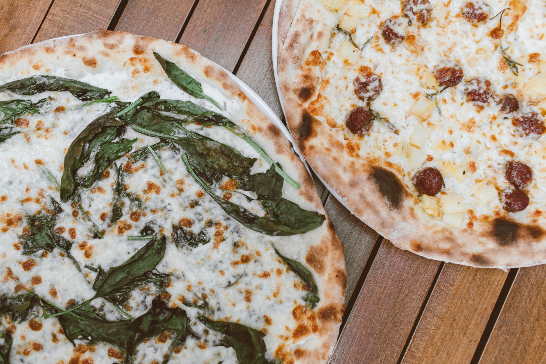 Creamy Spinach Artichoke Pizza