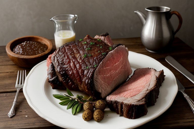 Prime Rib with Horseradish Sauce