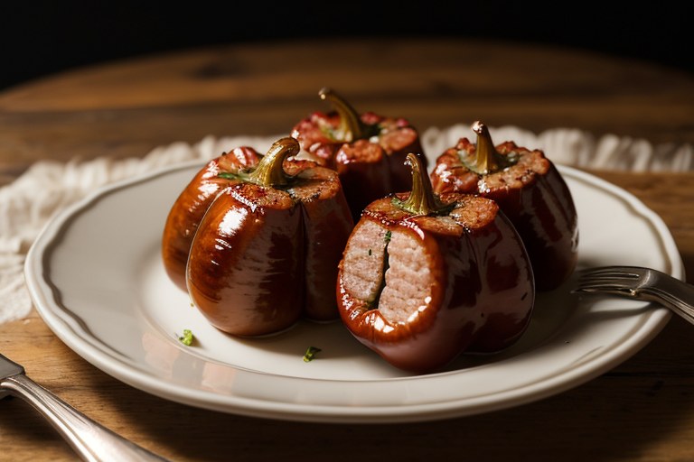 Smoked Sausage-Stuffed Peppers