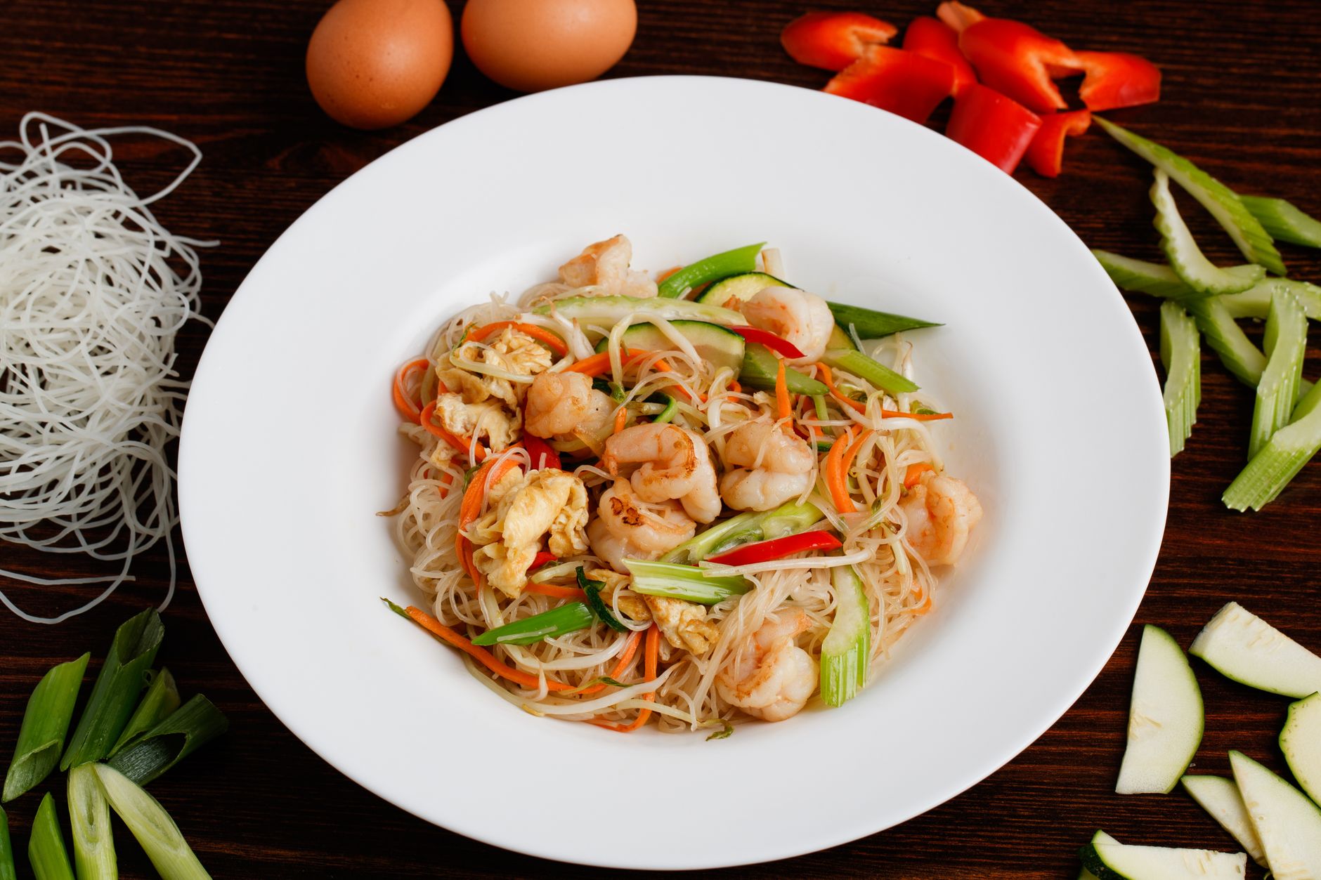 Singapore Noodles with Shrimp