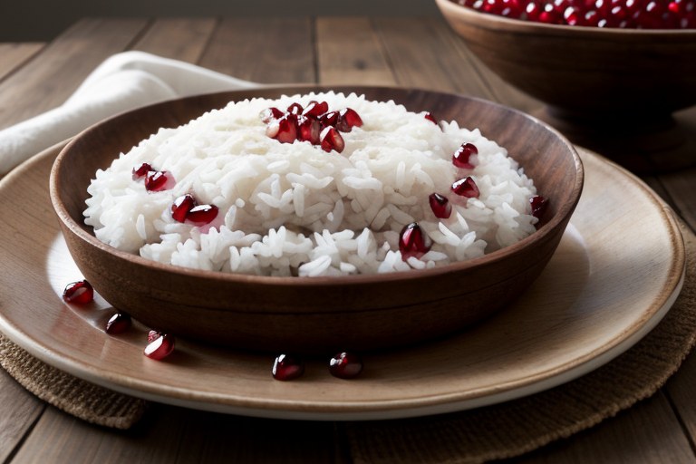 Cinnamon rice with pomegranate