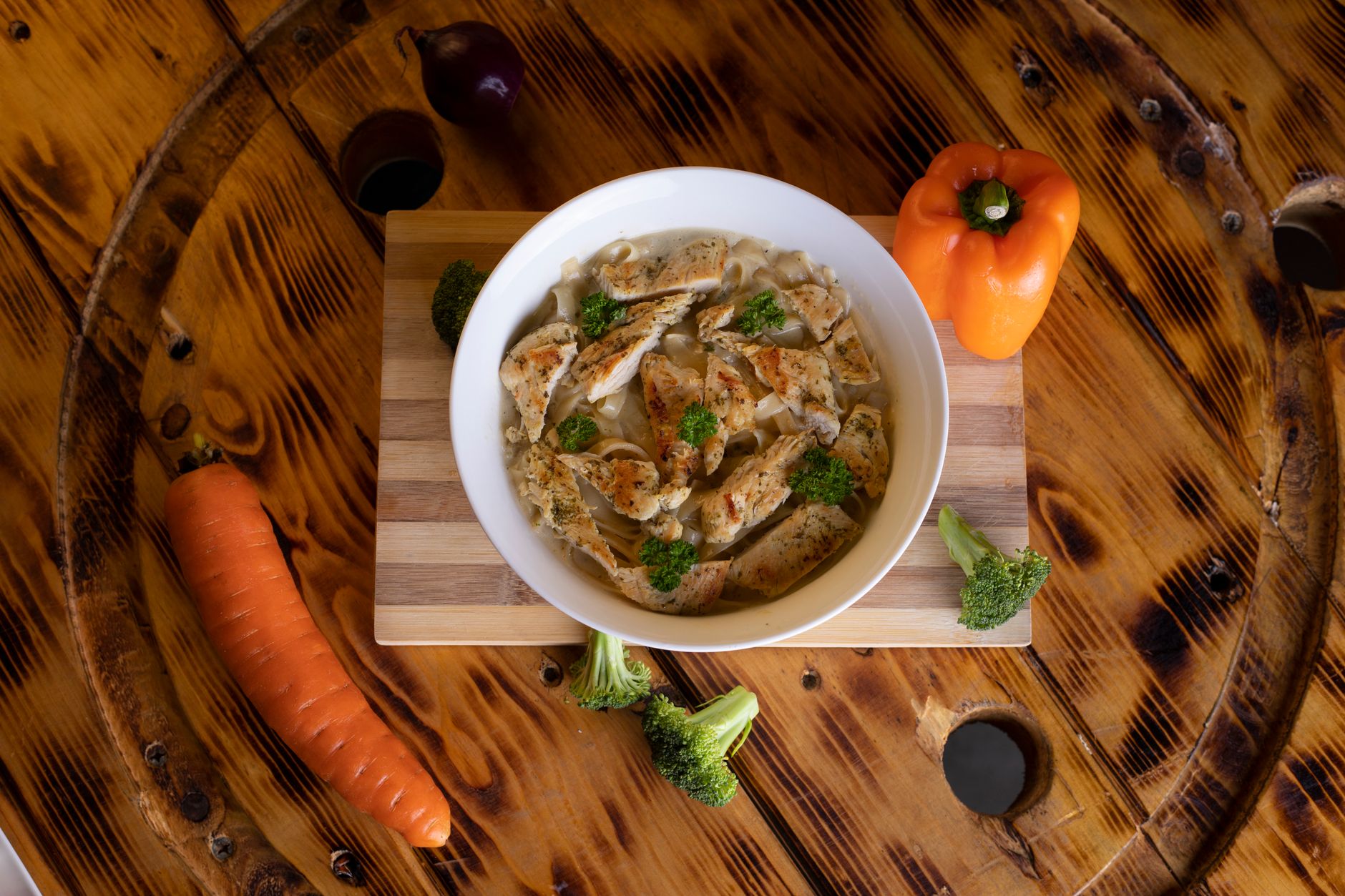 Chicken & Broccoli Rabe Soup with Tortellini