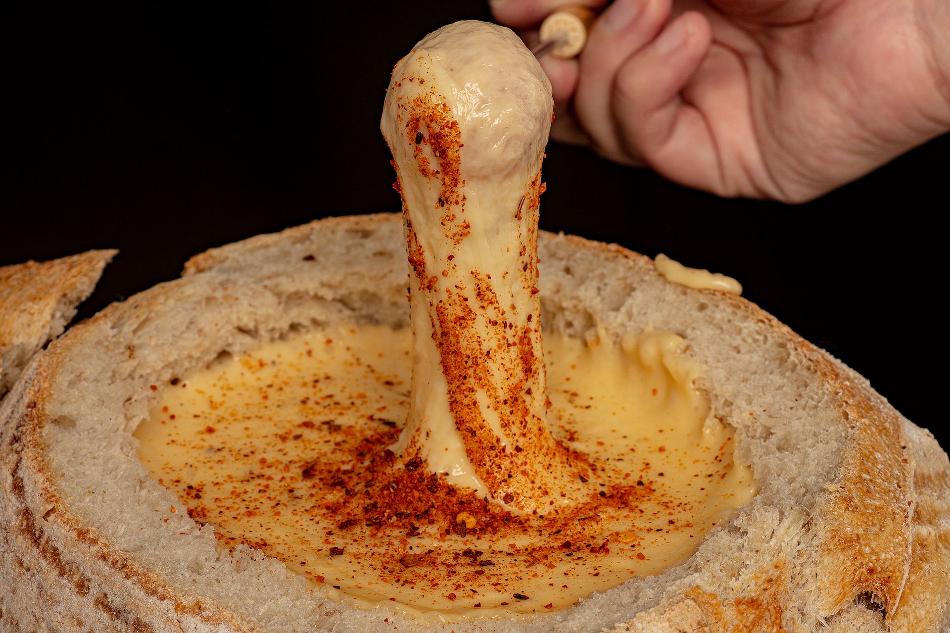 Pizza fondue dip