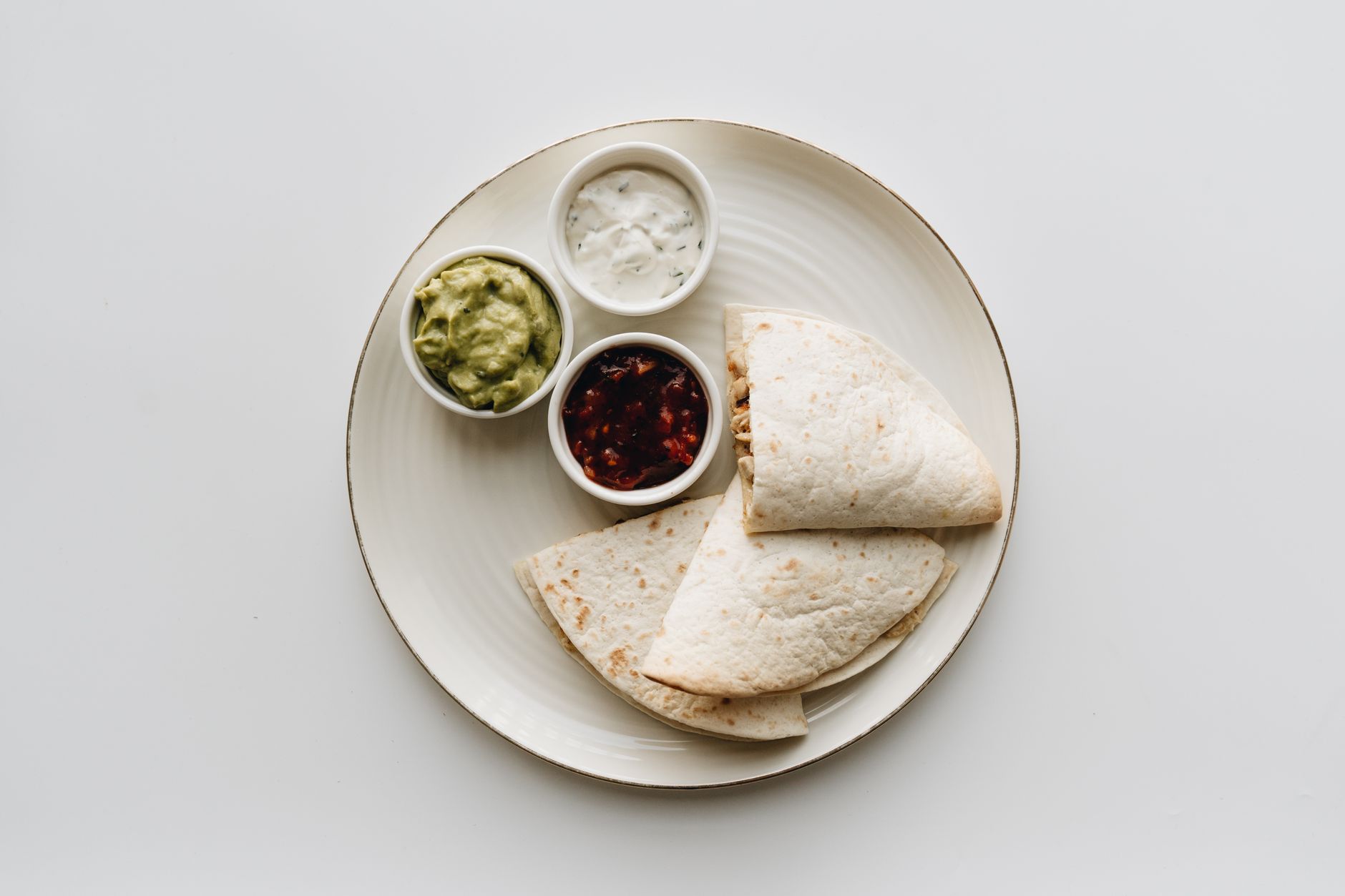 Turkey Quesadillas with Cranberry Salsa