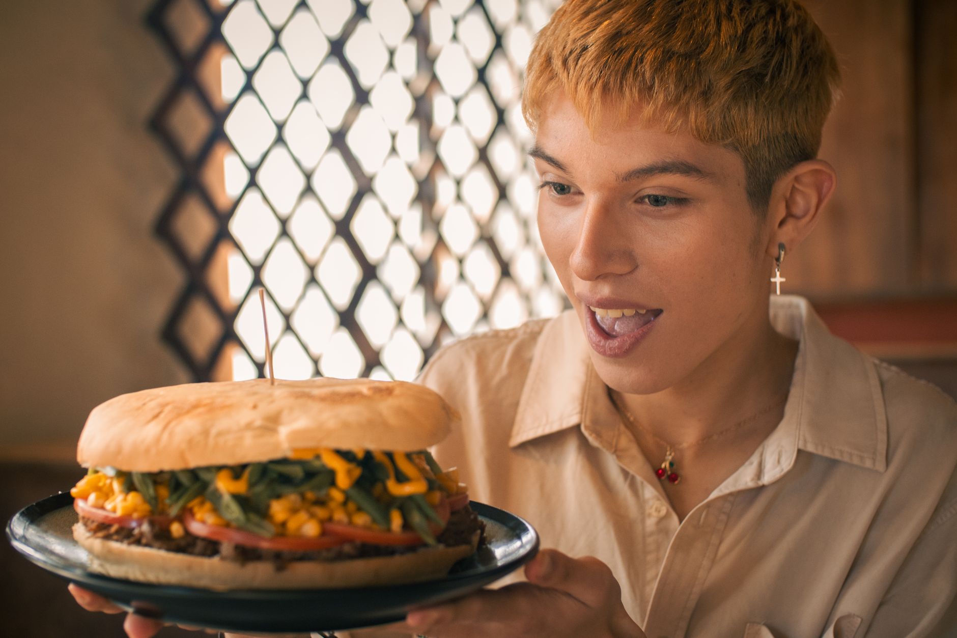 Elise Jesse’s Giant Super Bowl Burger