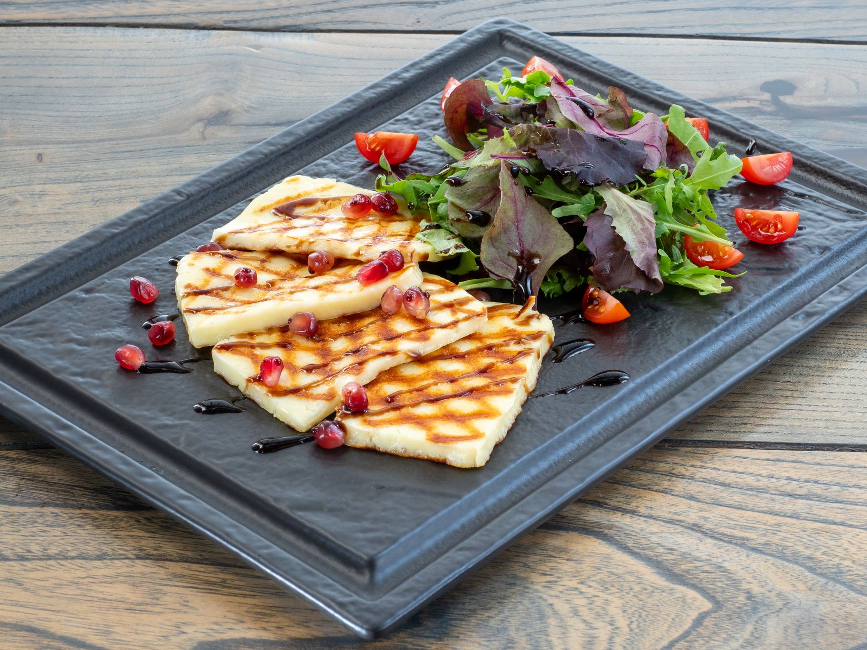 Grilled Halloumi with Herbed Berry Salsa