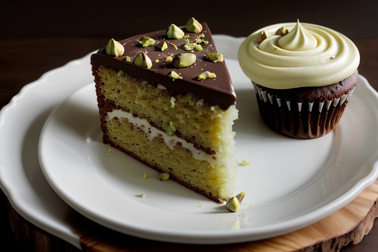 Pistachio Kunafa Chocolate Cake and Cupcakes