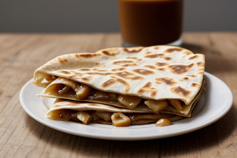 Caramelized Banana and Peanut Butter Quesadilla