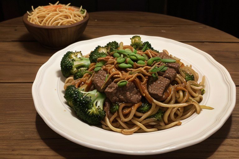 Broccoli Beef Lo Mein