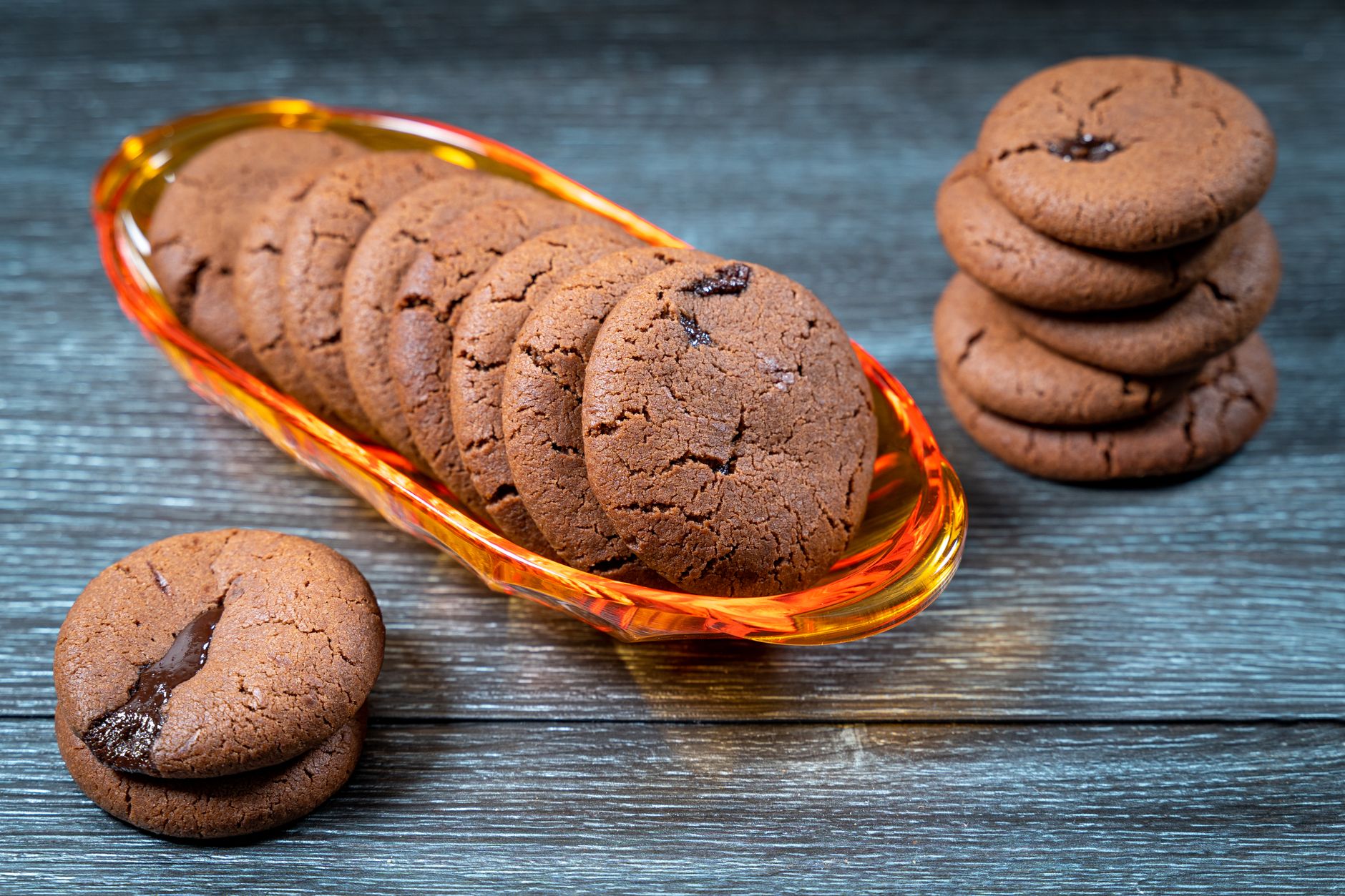 Chocolate Molasses Cookies