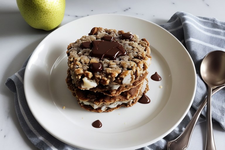 Pear & chocolate flapjacks