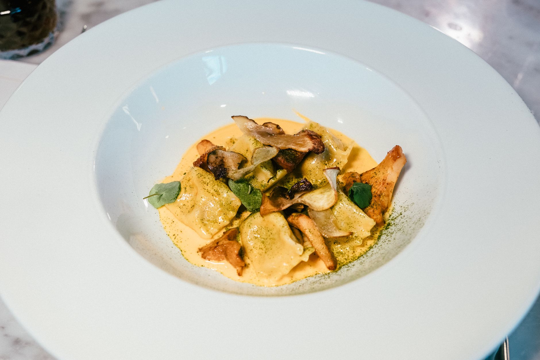 Ravioli with squash & crunchy crumbs