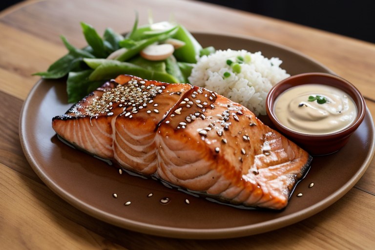 Teriyaki Salmon with Sriracha Mayo